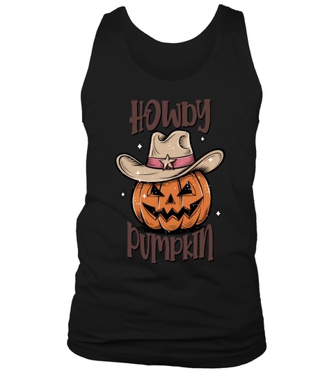 Howdy Pumpkin Halloween Tank Top Unisex