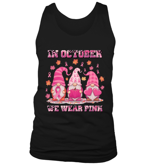 October Pink Gnome Breast Cancer Tank Top Unisex