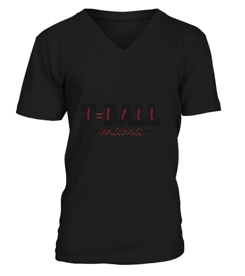Vintage T Ball Mom Sublimation V-Neck T-shirt