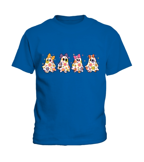Floral Ghost Squad Halloween Kids T-Shirt