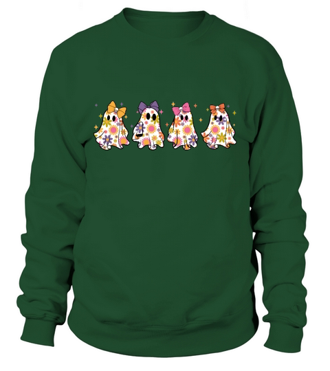 Floral Ghost Squad Halloween Sweatshirt Unisex