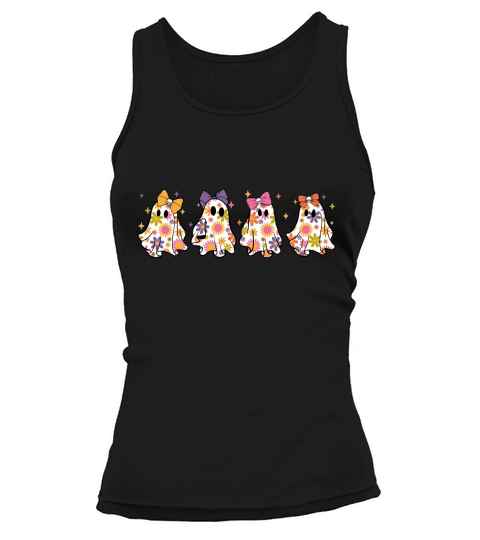 Floral Ghost Squad Halloween Tank top Woman