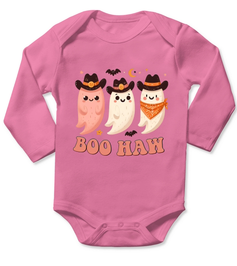Boo Haw Halloween Ghouls Long Sleeve Baby One-Piece