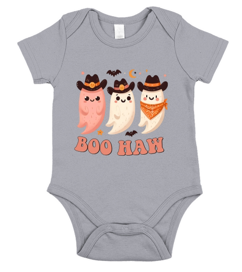 Boo Haw Halloween Ghouls Short Sleeve Baby One-Piece