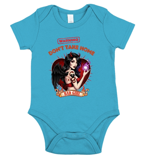 Pinup Grease Monkey Vintage Poster Warning Short Sleeve Baby One-Piece