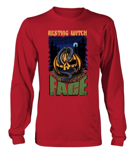 RESTING WITCH FACE HALLOWEEN HALLOWEEN Long sleeved Unisex