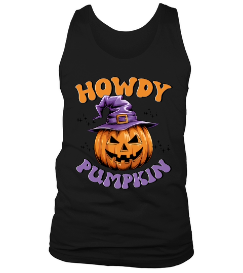 Howdy Pumpkin Halloween Sublimation Tank Top Unisex