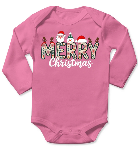 Holiday Christmas Sublimation Long Sleeve Baby One-Piece