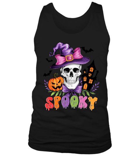 Spooky Halloween Pumpkin Sublimation Tank Top Unisex