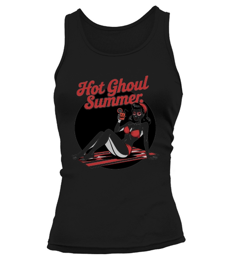 Hot Ghoul Summer, Pinup Witch Retro Halloween Tank top Woman