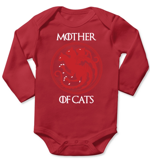 GAME THRONES MOTHER OF CATS Long Sleeve Baby One-Piece