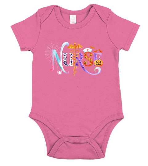 Halloween Spooky Nurse Design Short Sleeve Baby One-Piece