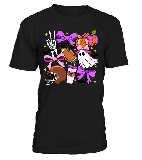 Football Season Retro Halloween Spooky Ghost T-Shirt Unisex