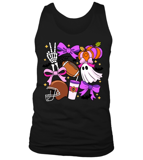 Football Season Retro Halloween Spooky Ghost Tank Top Unisex