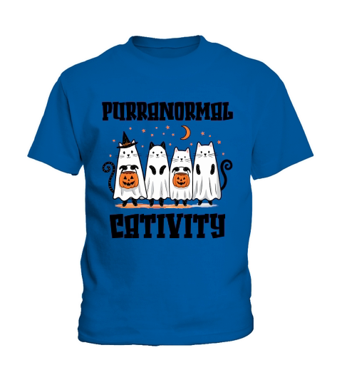 Halloween Cat Purranormal Cativity Kids T-Shirt