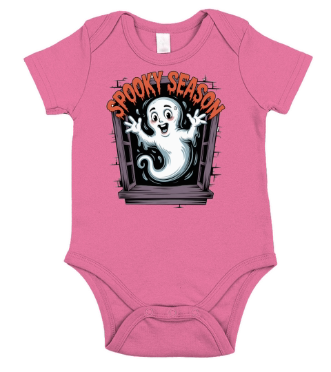 Spooky Season Halloween Short Sleeve Baby One-Piece