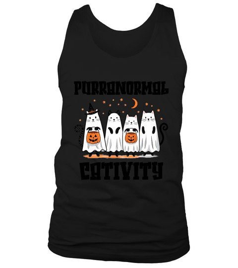 Halloween Cat Purranormal Cativity Tank Top Unisex