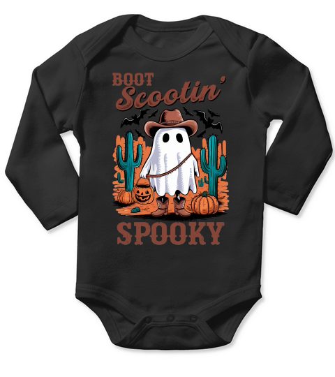 Boot Scoot Spooky Western Long Sleeve Baby One-Piece