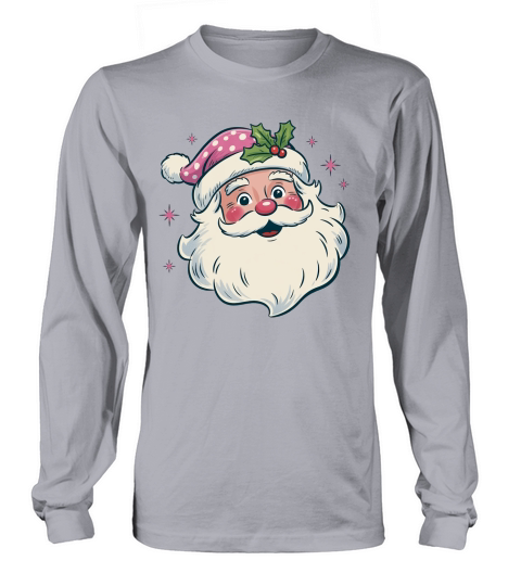 Pink Santa Women Long sleeved Unisex