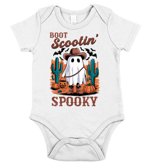 Boot Scoot Spooky Western Short Sleeve Baby One-Piece