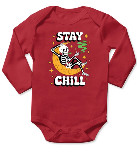 Halloween Stay Chill Long Sleeve Baby One-Piece