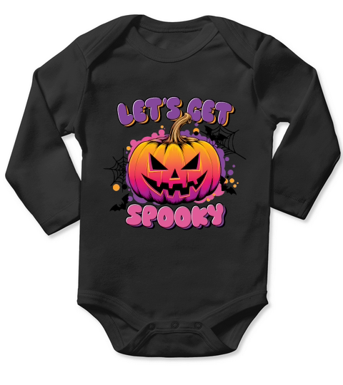 Let’s Get Spooky Funny Halloween Long Sleeve Baby One-Piece