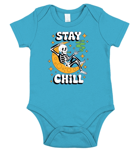Halloween Stay Chill Short Sleeve Baby One-Piece