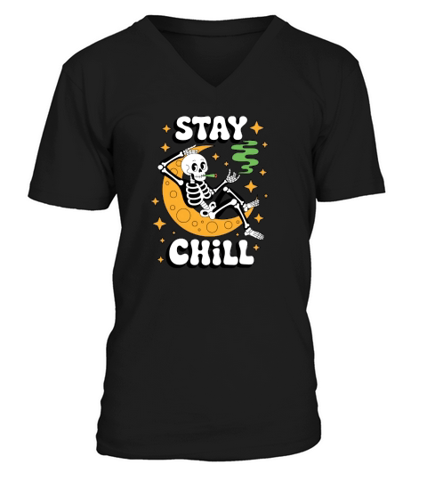 Halloween Stay Chill V-Neck T-shirt