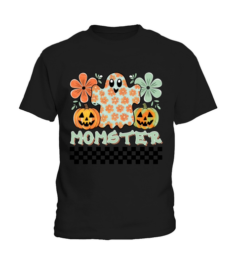 Momster Halloween Retro Cute Ghost Kids T-Shirt