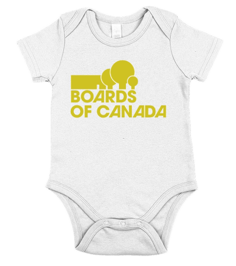 BOARDS OF CANADA LOGO YELLOW Short Sleeve Baby One-Piece