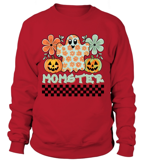 Momster Halloween Retro Cute Ghost Sweatshirt Unisex