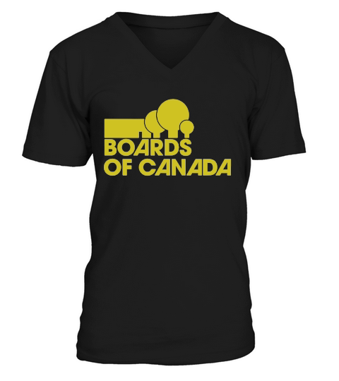 BOARDS OF CANADA LOGO YELLOW V-Neck T-shirt