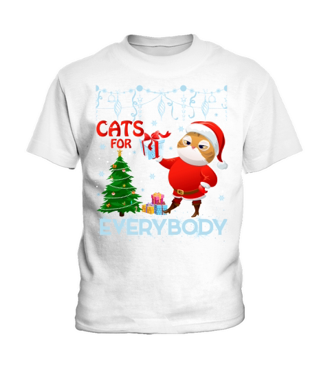 CATS FOR EVERYBODY   Christmas Day Design Kids T-Shirt