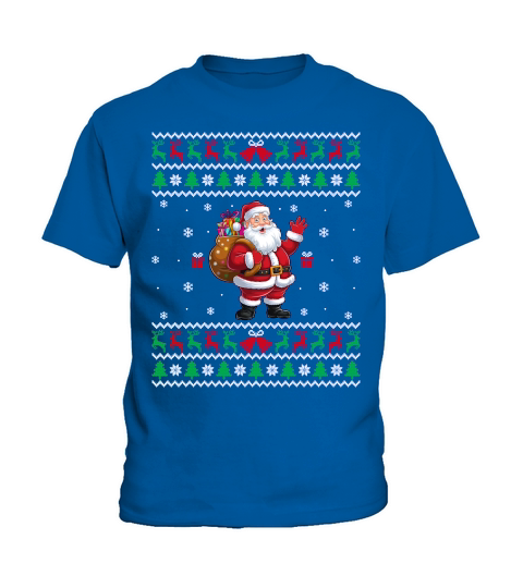 Funny Santa Gifts Christmas Ugly Kids T-Shirt