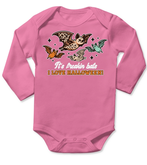 It’s Freakin Bats I Love Halloween Long Sleeve Baby One-Piece