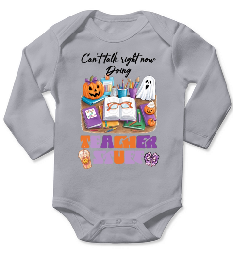Teacher Stuff Halloween Long Sleeve Baby One-Piece