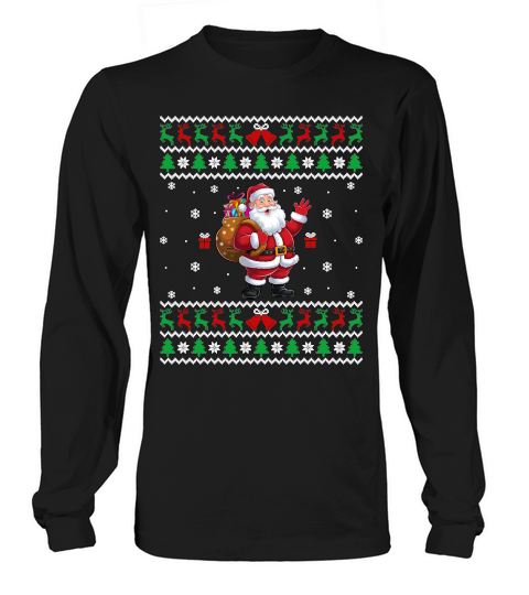 Funny Santa Gifts Christmas Ugly Long sleeved Unisex