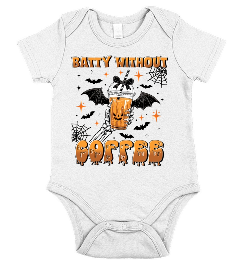 Batty Without My Coffee Quirky Short Sleeve Baby One-Piece
