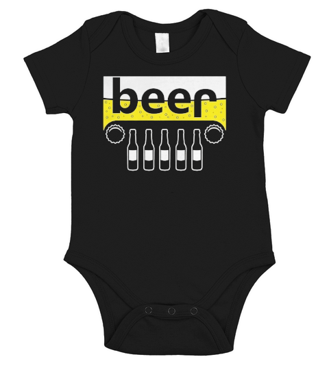 BEER JEEP SHIRT Short Sleeve Baby One-Piece
