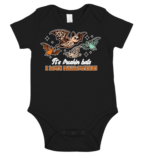 It’s Freakin Bats I Love Halloween Short Sleeve Baby One-Piece
