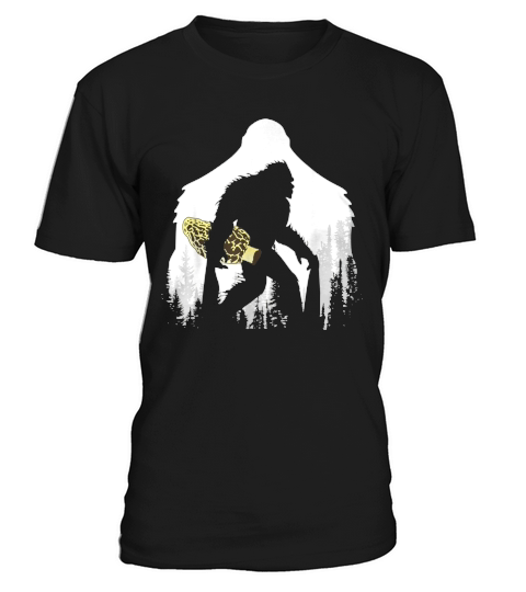 Bigfoot With Morel Mushroom In Forest Gift Mushroom Hunter T-Shirt T-Shirt Unisex