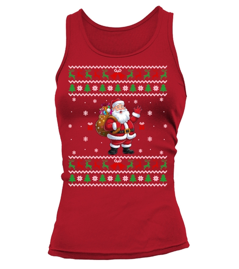 Funny Santa Gifts Christmas Ugly Tank top Woman