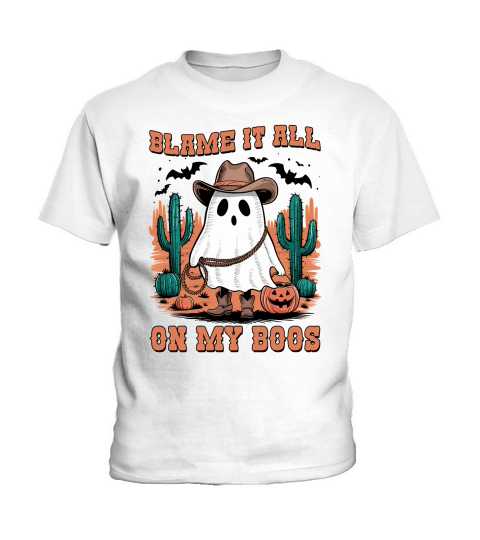 Blame It All On My Boos Halloween Kids T-Shirt
