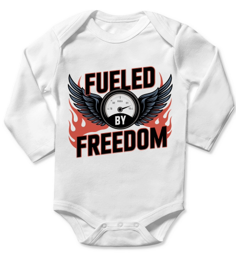Fueled by Freedom Vintage Biker Long Sleeve Baby One-Piece Fueled by Freedom Vintage Biker Long Sleeve Baby One-Piece