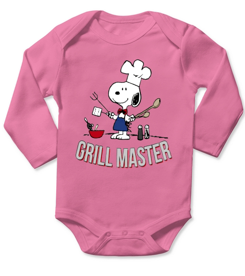 Peanuts Snoopy Grill Master Long Sleeve Baby One-Piece