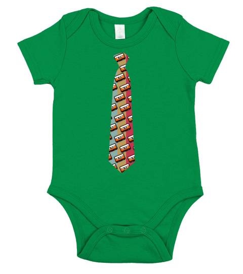 Cassette Tie Cassettes 90s 80s Short Sleeve Baby One-Piece