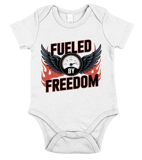Fueled by Freedom Vintage Biker Short Sleeve Baby One-Piece