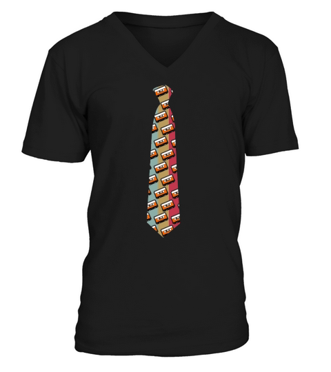 Cassette Tie Cassettes 90s 80s V-Neck T-shirt