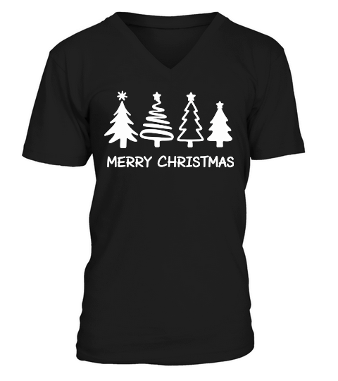 Festive Xmas Sublimation V-Neck T-shirt