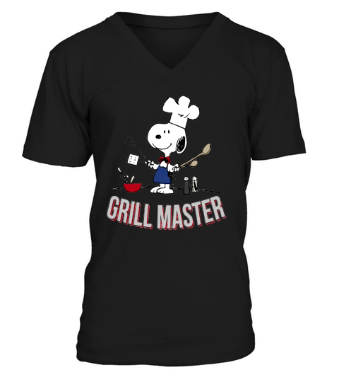 Peanuts Snoopy Grill Master V-Neck T-shirt